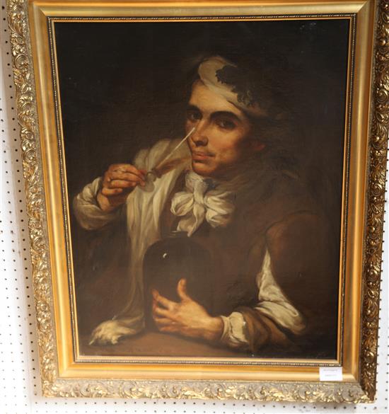 19th century, oil, man with bell jar